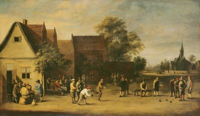 Bowls Players on a Village Green by Thomas van Apshoven